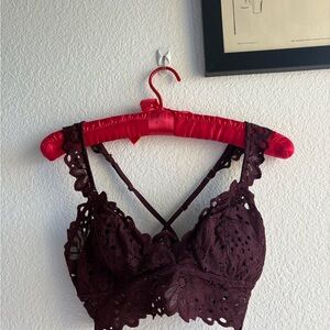 Elegant Lace Bralette in Deep Purple